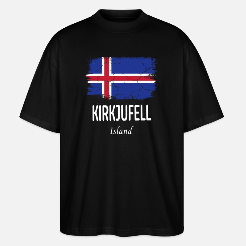 Kirkjufell - Stanley/Stella Oversized Unisex Bio T-Shirt Blaster 2.0 - Schwarz