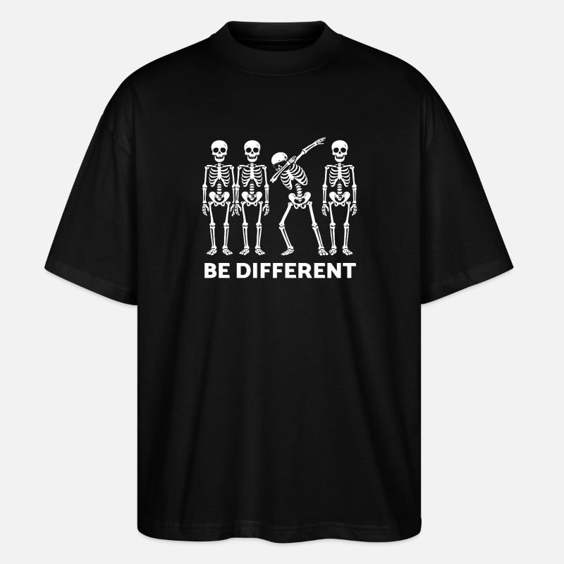 Be Different Skeleton Statement - Stanley/Stella Oversized Unisex Organic T-shirt Blaster 2.0 - black
