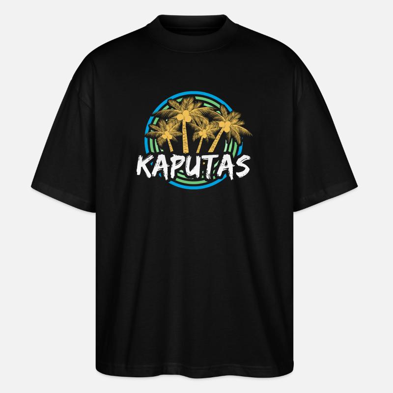 Kaputas als Urlaub - Stanley/Stella Oversized Unisex Bio T-Shirt Blaster 2.0 - Schwarz