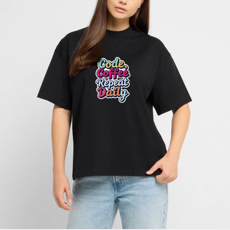 Code Sleep Debug Repeat Programmer Shirt T-shirt bio Blaster 2.0 coupe oversize Stanley/Stella Unisexe