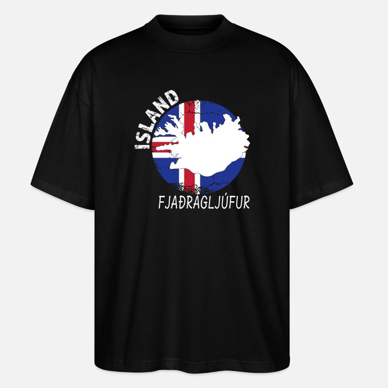 Fjaðrárgljúfur - T-shirt bio Blaster 2.0 coupe oversize Stanley/Stella Unisexe - noir
