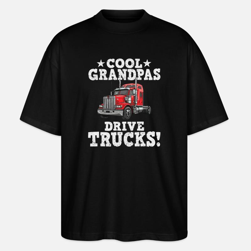 Großvater-Trucker: Drive Trucks - Stanley/Stella Oversized Unisex Bio T-Shirt Blaster 2.0 - Schwarz