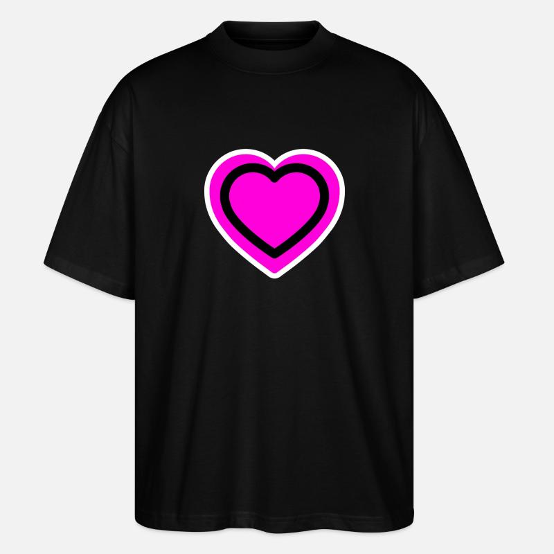 Liebe - Stanley/Stella Oversized Unisex Bio T-Shirt Blaster 2.0 - Schwarz