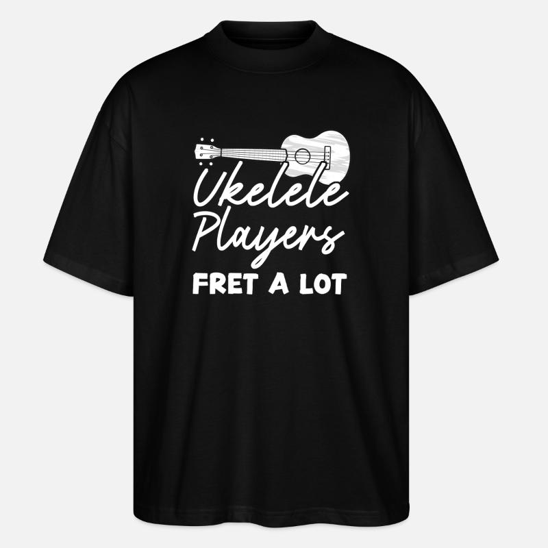 Ukulélé hawaïen ukélé ukulélé - T-shirt bio Blaster 2.0 coupe oversize Stanley/Stella Unisexe - noir