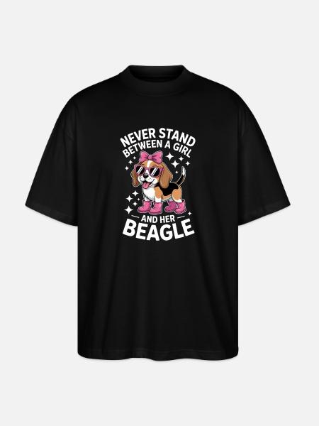 Beagle Sayings Funny Beagle Gift - Stanley/Stella Oversized Unisex Organic T-shirt Blaster 2.0 - black