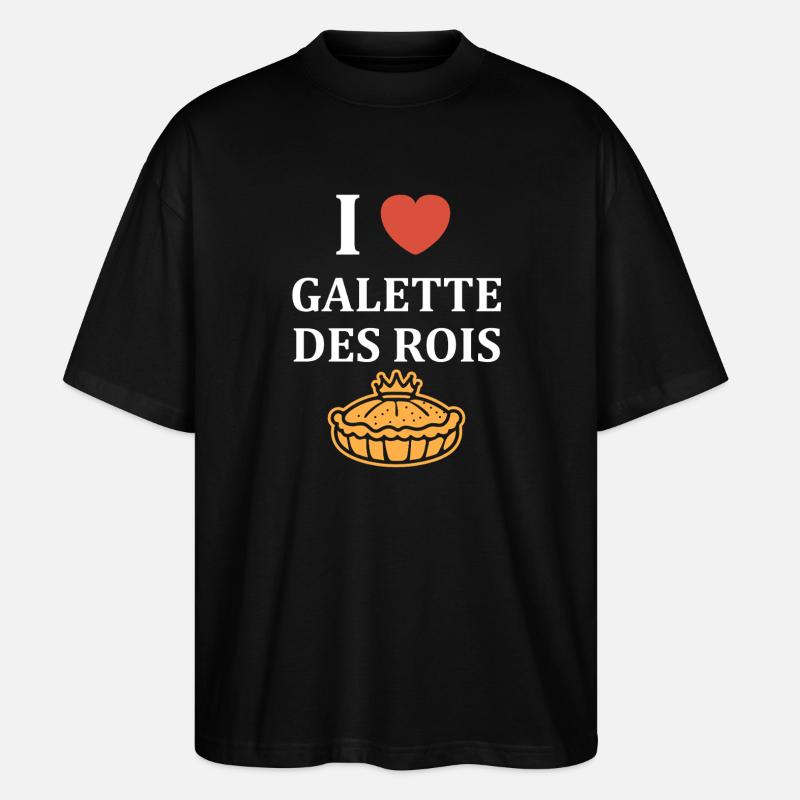 Humor galette des rois - Stanley/Stella Oversized Unisex Bio T-Shirt Blaster 2.0 - Schwarz