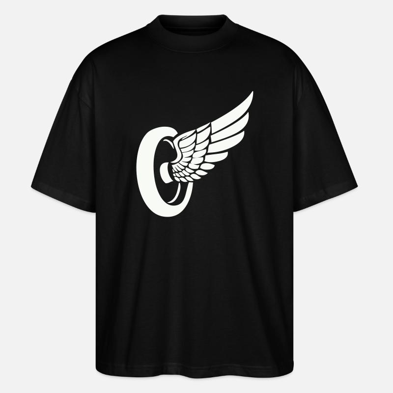 Reifen Flügel - Stanley/Stella Oversized Unisex Bio T-Shirt Blaster 2.0 - Schwarz