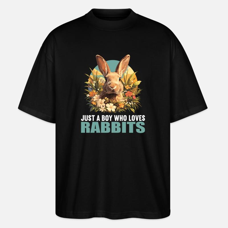 Hasen Hase - Stanley/Stella Oversized Unisex Bio T-Shirt Blaster 2.0 - Schwarz