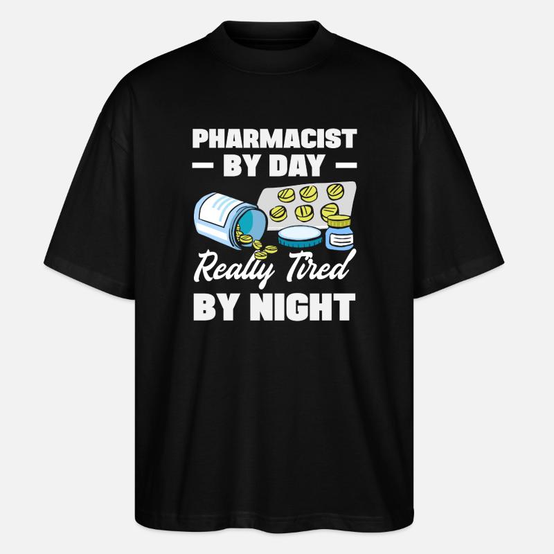 Pharmacien Technicien Pharmaceutique - T-shirt bio Blaster 2.0 coupe oversize Stanley/Stella Unisexe - noir