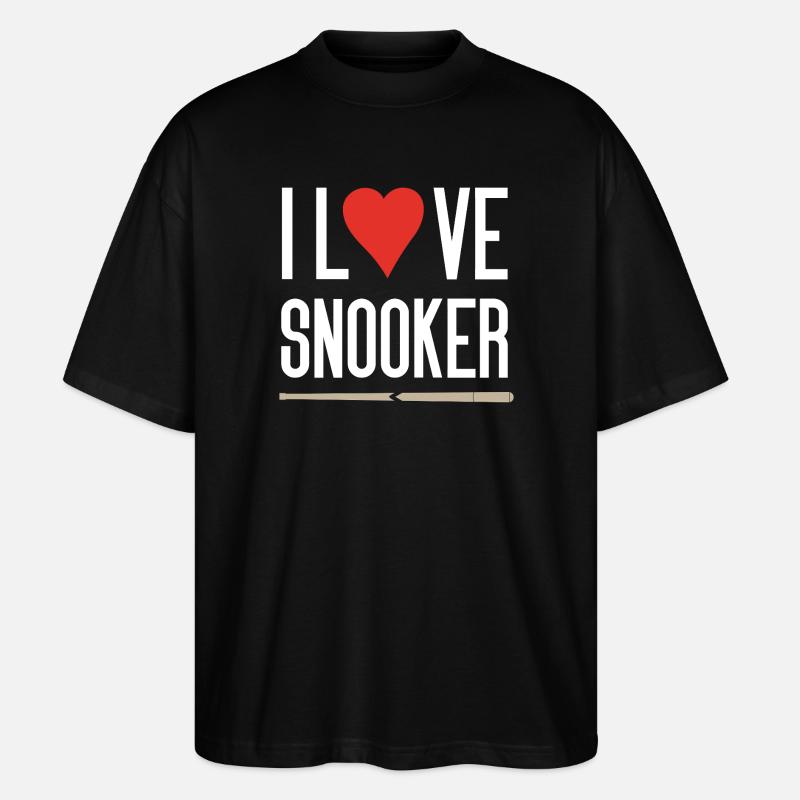 Ich liebe Snooker - Stanley/Stella Oversized Unisex Bio T-Shirt Blaster 2.0 - Schwarz
