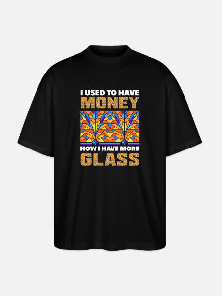 Buntglas-kunst Buntglas-künstler - Stanley/Stella Oversized Unisex Bio T-Shirt Blaster 2.0 - Schwarz