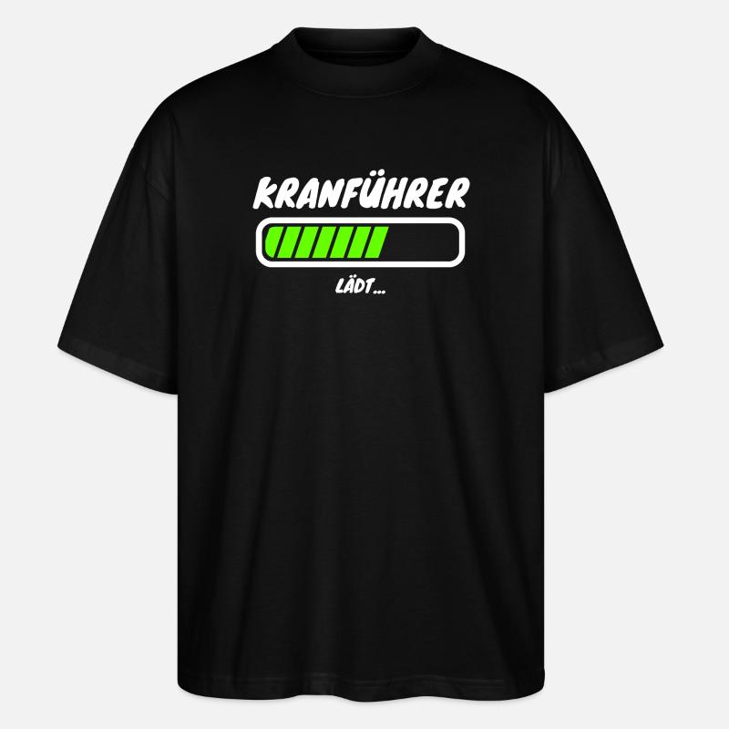 Kranführer Ladebalken Beruf - Stanley/Stella Oversized Unisex Bio T-Shirt Blaster 2.0 - Schwarz
