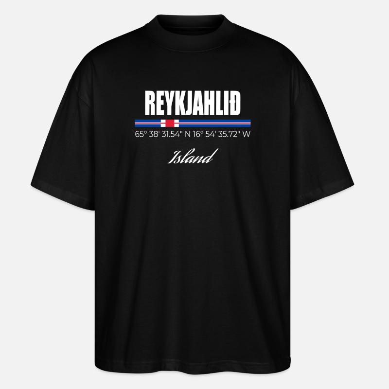 Reykjahlið  - Stanley/Stella Oversized Unisex Bio T-Shirt Blaster 2.0 - Schwarz