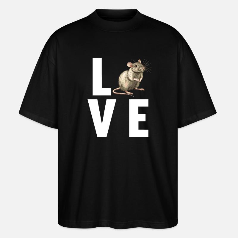 Ratten Ratte - Stanley/Stella Oversized Unisex Bio T-Shirt Blaster 2.0 - Schwarz