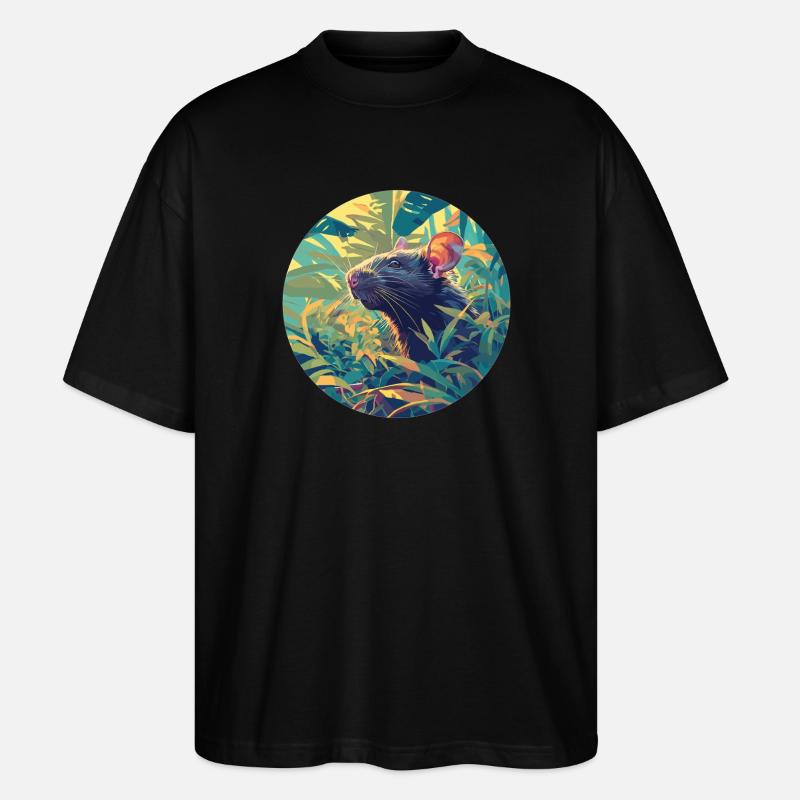 Ratten Ratte - Stanley/Stella Oversized Unisex Bio T-Shirt Blaster 2.0 - Schwarz