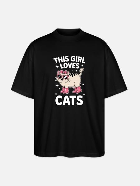Cats Saying Funny Cat Gift - Stanley/Stella Oversized Unisex Organic T-shirt Blaster 2.0 - black