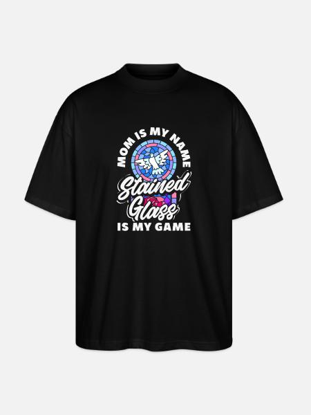 Buntglas-kunst Buntglas-künstler - Stanley/Stella Oversized Unisex Bio T-Shirt Blaster 2.0 - Schwarz