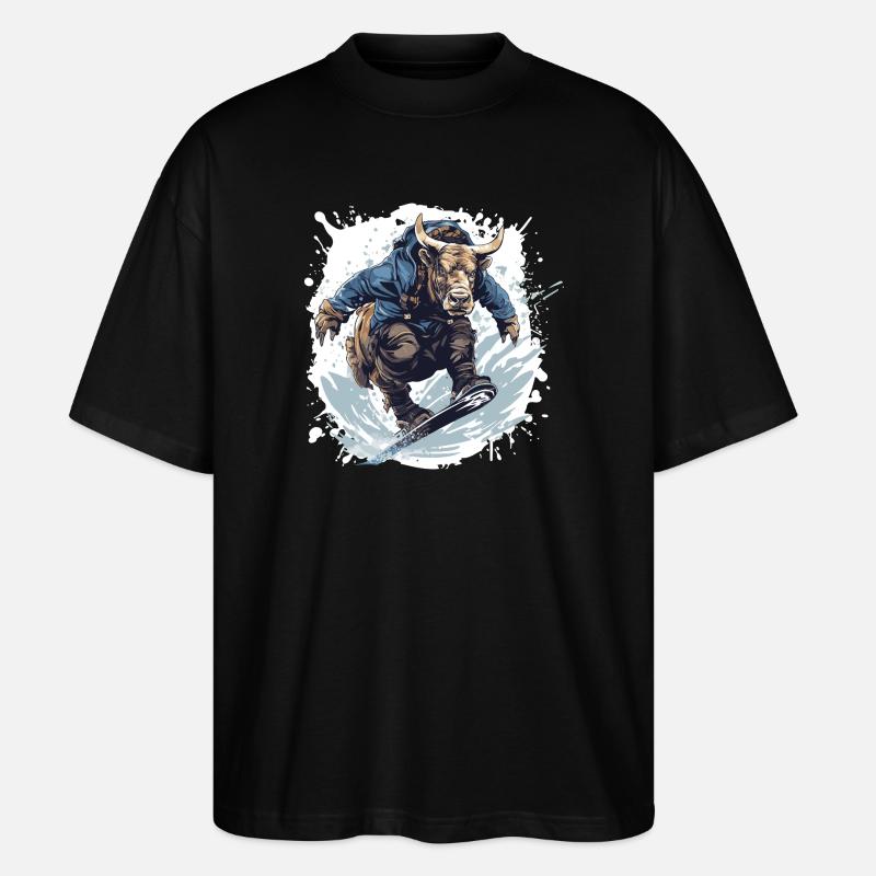 Bulle Snowboard Taurus - T-shirt bio Blaster 2.0 coupe oversize Stanley/Stella Unisexe - noir
