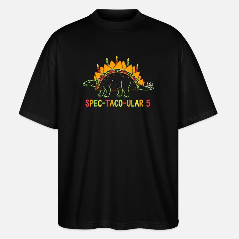 Spec-Taco-Ular 5 Dino - Stanley/Stella Oversized Unisex Bio T-Shirt Blaster 2.0 - Schwarz