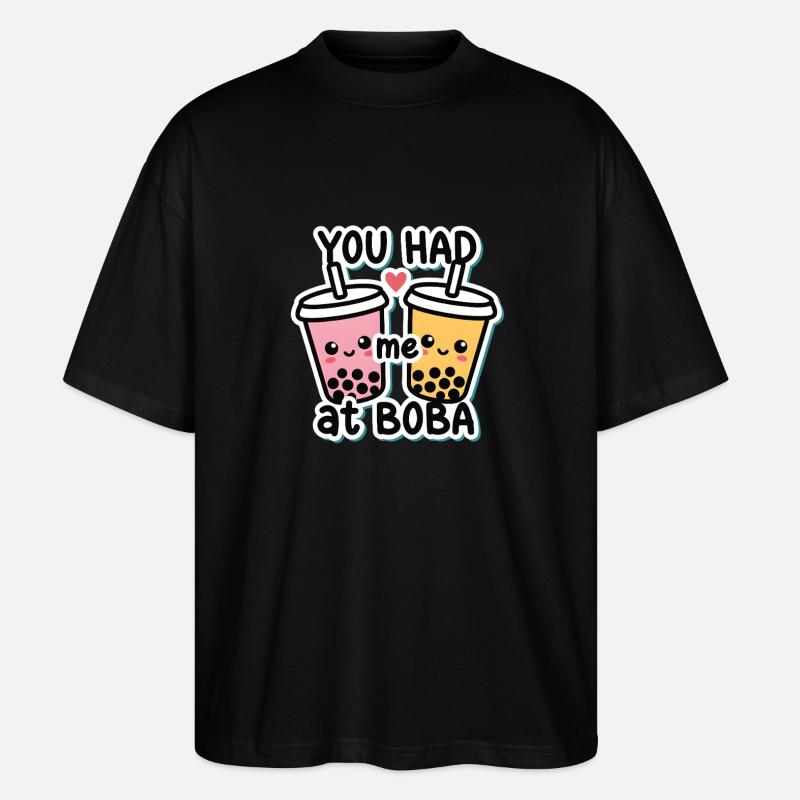 Tu m’as eu au BOBA - T-shirt bio Blaster 2.0 coupe oversize Stanley/Stella Unisexe - noir