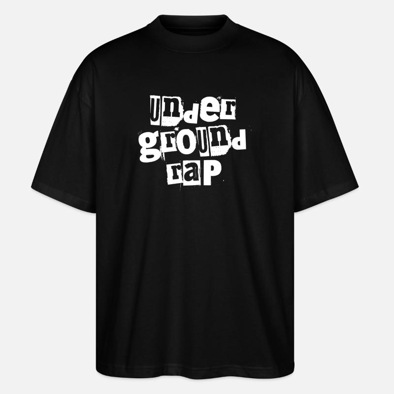 Underground-Rap-Typografie - Stanley/Stella Oversized Unisex Bio T-Shirt Blaster 2.0 - Schwarz