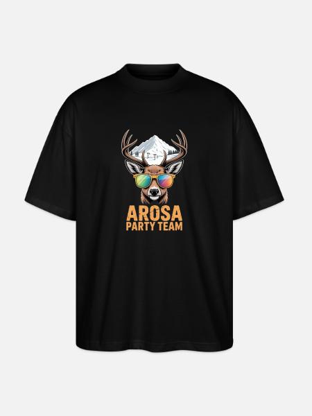 Arosa Party Team Après Ski - Stanley/Stella Oversized Unisex Organic T-shirt Blaster 2.0 - black