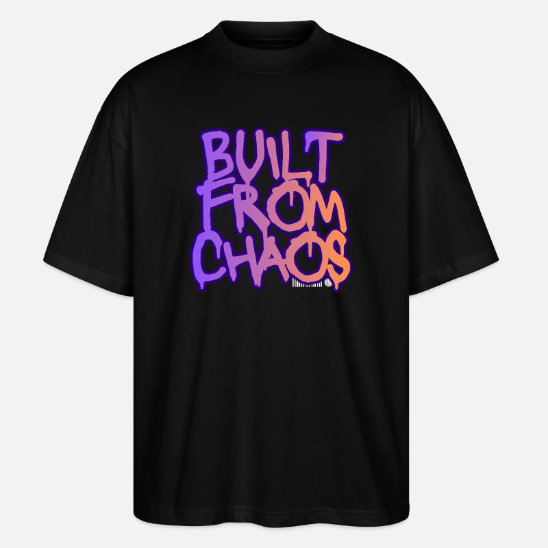 Aus Chaos-Graffiti gebaut - Stanley/Stella Oversized Unisex Bio T-Shirt Blaster 2.0 - Schwarz