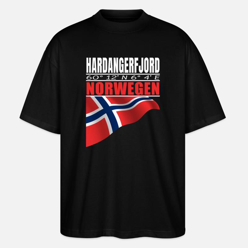 Hardangerfjord - T-shirt bio Blaster 2.0 coupe oversize Stanley/Stella Unisexe - noir