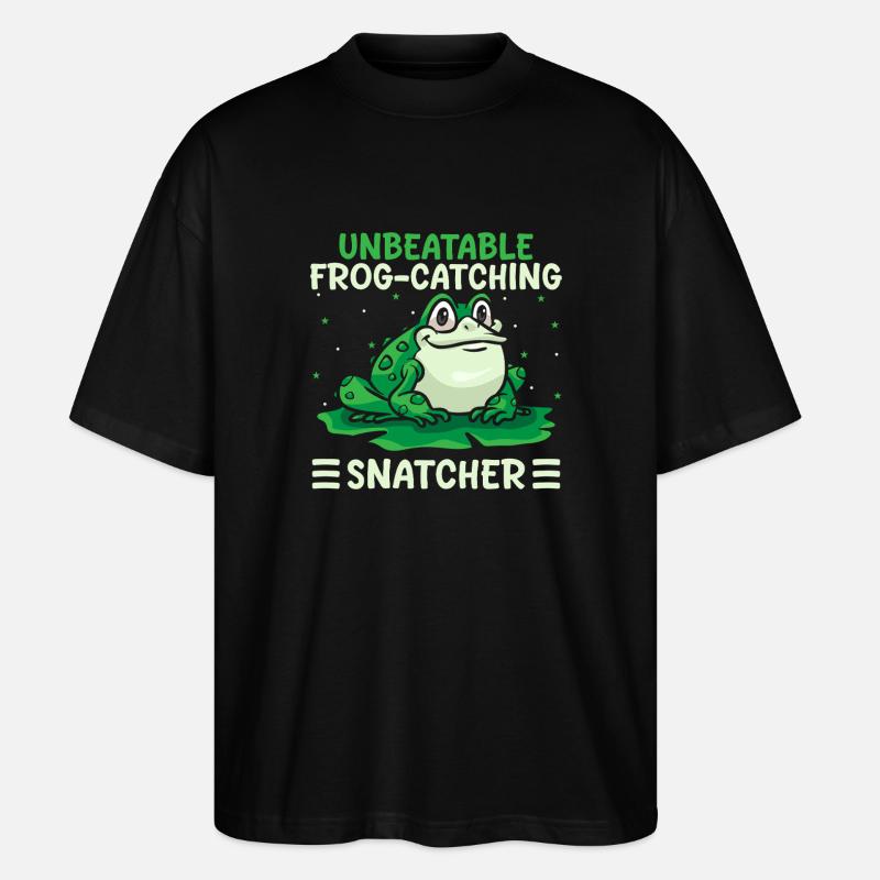 Frog Catcher Unbeatable Frog-Catching Snatcher - Stanley/Stella Oversized Unisex Bio T-Shirt Blaster 2.0 - Schwarz
