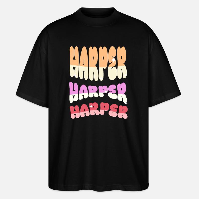 Harper - Stanley/Stella Oversized Unisex Bio T-Shirt Blaster 2.0 - Schwarz
