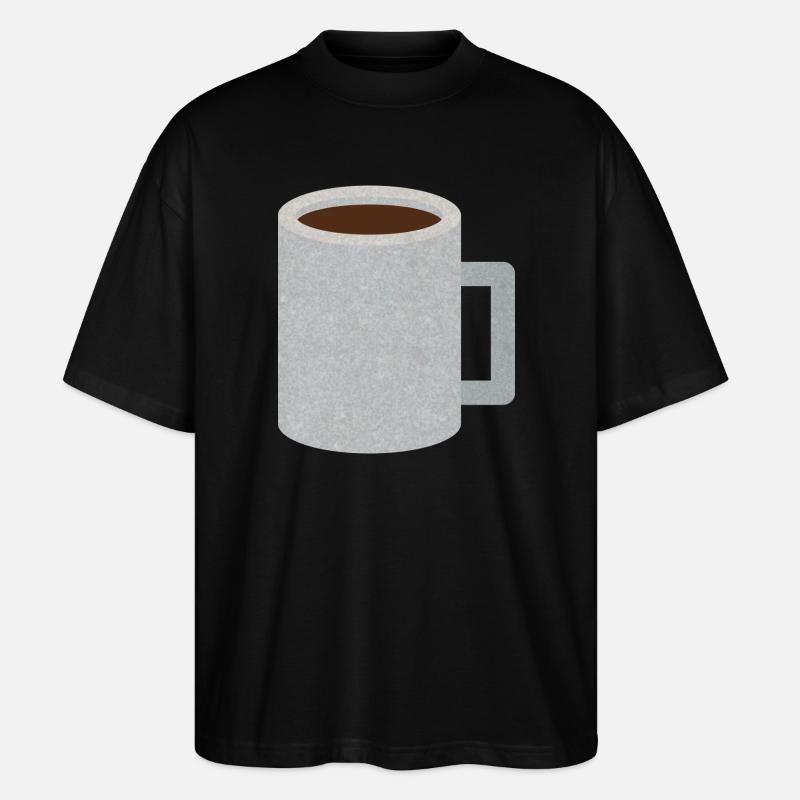 Stein-Speckle-Kaffeetasse - Stanley/Stella Oversized Unisex Bio T-Shirt Blaster 2.0 - Schwarz