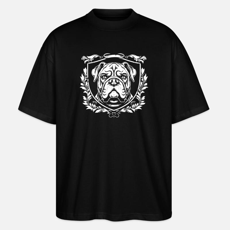 Bulldoggen-Wappen im Barock - Stanley/Stella Oversized Unisex Bio T-Shirt Blaster 2.0 - Schwarz