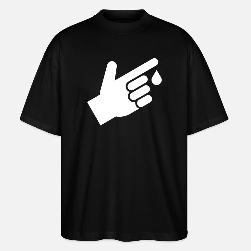 Bluttest, Bluttropfen - Stanley/Stella Oversized Unisex Bio T-Shirt Blaster 2.0 - Schwarz