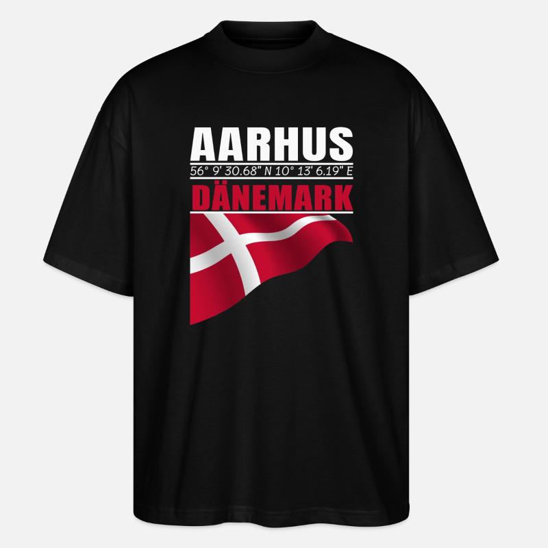 Aarhus - Stanley/Stella Oversized Unisex Bio T-Shirt Blaster 2.0 - Schwarz