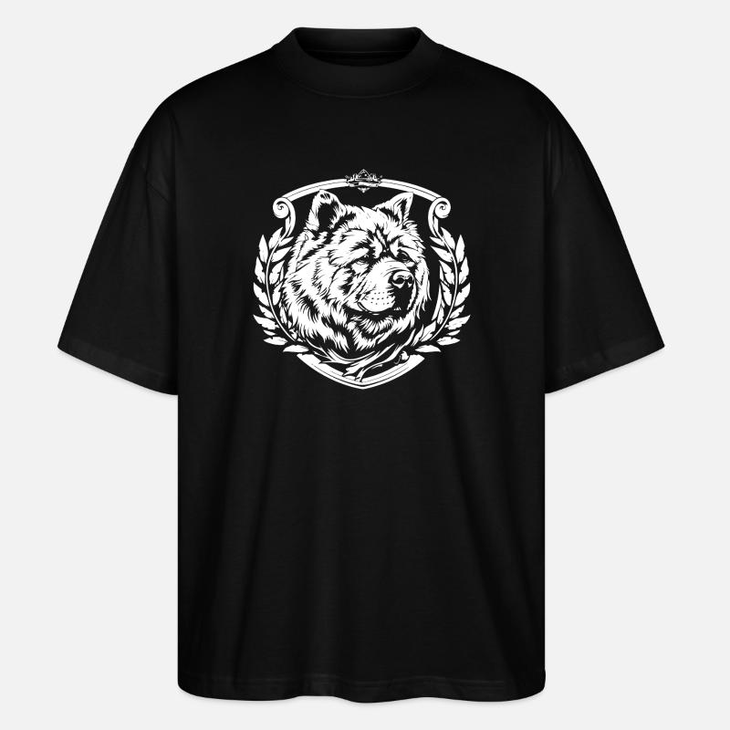 Hunde Wappen - Stanley/Stella Oversized Unisex Bio T-Shirt Blaster 2.0 - Schwarz