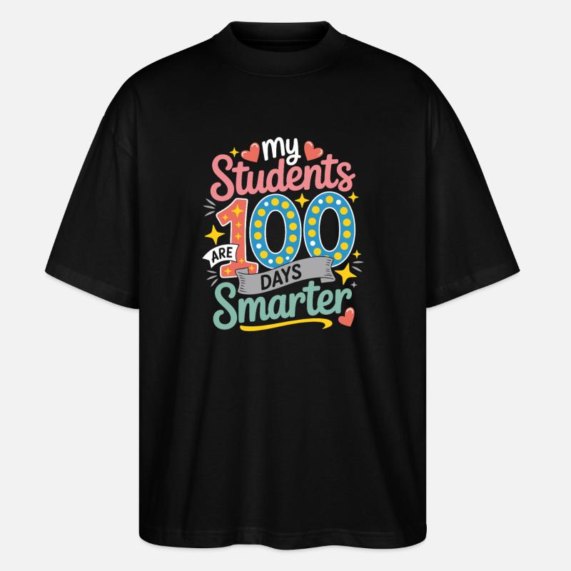 100 Days Smarter: My Students - Stanley/Stella Oversized Unisex Organic T-shirt Blaster 2.0 - black
