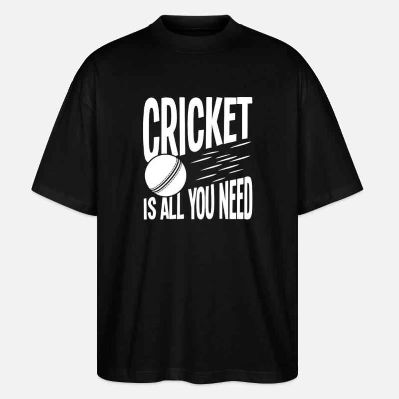 Cricket Ist Alles Was Du Brauchst - Stanley/Stella Oversized Unisex Bio T-Shirt Blaster 2.0 - Schwarz