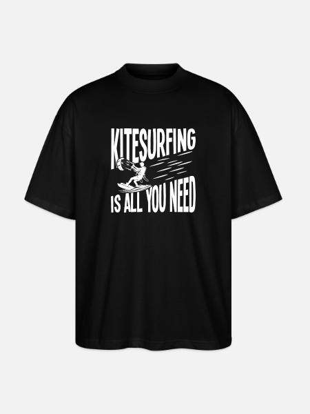 Kitesurfing is all you need - Stanley/Stella Oversized Unisex Organic T-shirt Blaster 2.0 - black