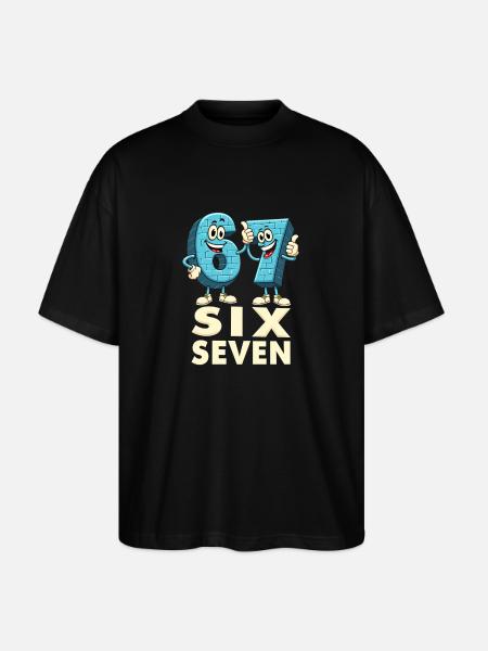 US Flag 67 Memes Six Seven - Stanley/Stella Oversized Unisex Organic T-shirt Blaster 2.0 - black
