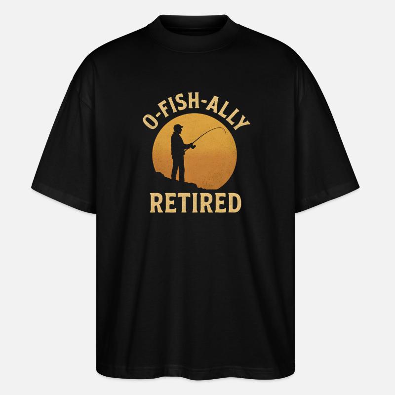 O-Fish-Ally Pêcheur retraité Retraité - T-shirt bio Blaster 2.0 coupe oversize Stanley/Stella Unisexe - noir