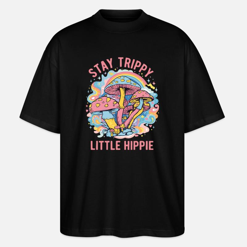 Reste Petit Art psychédélique hippie psychédélique - T-shirt bio Blaster 2.0 coupe oversize Stanley/Stella Unisexe - noir
