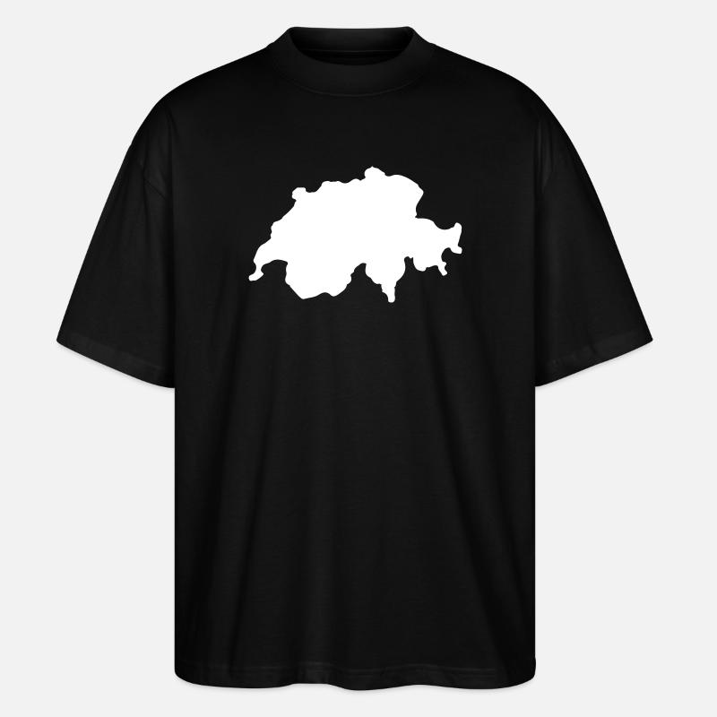 Schweiz Land Swiss - Stanley/Stella Oversized Unisex Bio T-Shirt Blaster 2.0 - Schwarz