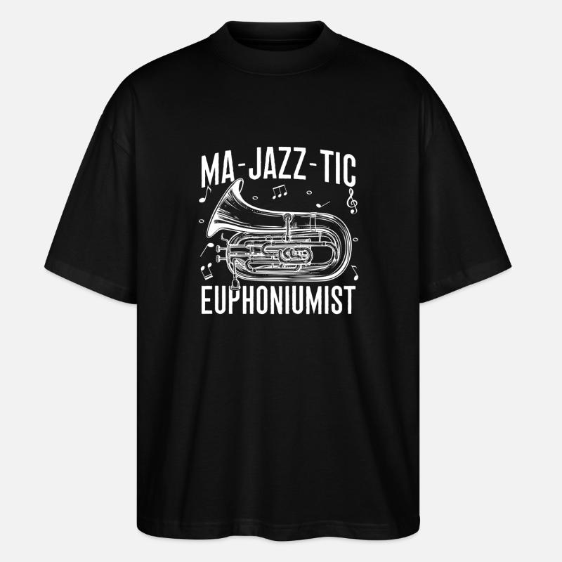Bariton Player Ma-Jazz-Tic Euphonium - Stanley/Stella Oversized Unisex Bio T-Shirt Blaster 2.0 - Schwarz