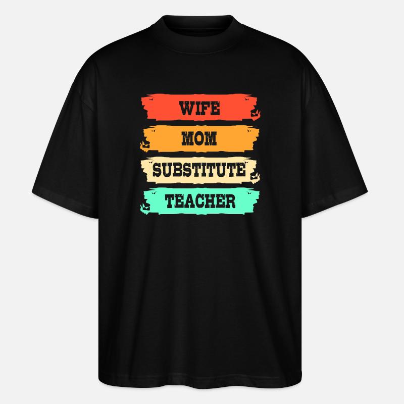 Vertretungslehrer Aushilfslehrer Ersatzlehrerin - Stanley/Stella Oversized Unisex Bio T-Shirt Blaster 2.0 - Schwarz
