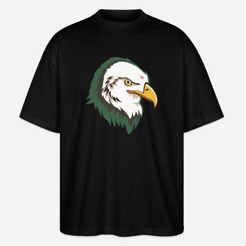 Eagle Head - Stanley/Stella Oversized Unisex Bio T-Shirt Blaster 2.0 - Schwarz
