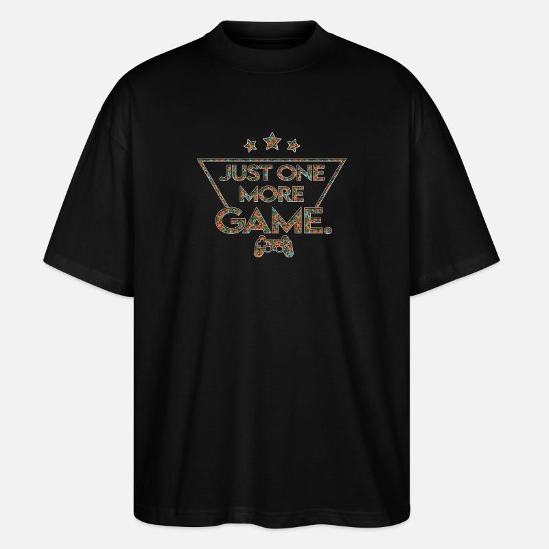 Just_one_more_game_ _cool_muster_ - T-shirt bio Blaster 2.0 coupe oversize Stanley/Stella Unisexe - noir