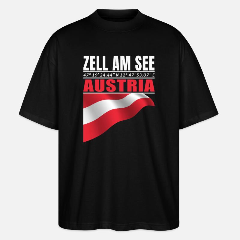 Zell am See - Stanley/Stella Oversized Unisex Bio T-Shirt Blaster 2.0 - Schwarz