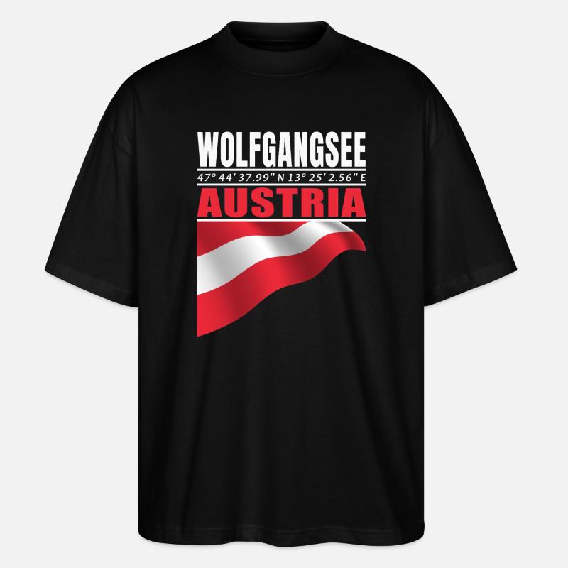 Wolfgangsee - Stanley/Stella Oversized Unisex Bio T-Shirt Blaster 2.0 - Schwarz