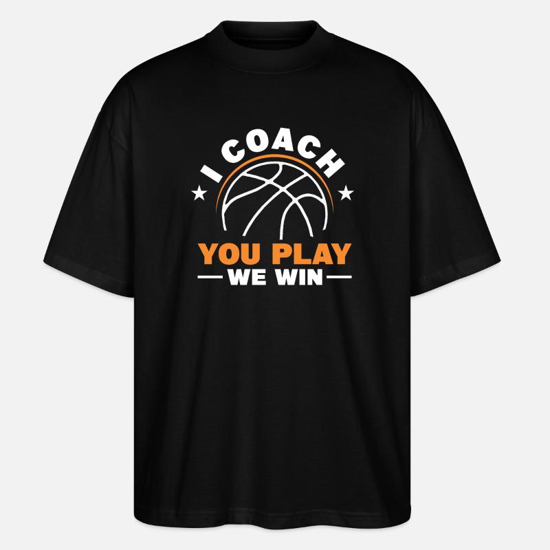 I Coach - You Play - We Win - Stanley/Stella Oversized Unisex Bio T-Shirt Blaster 2.0 - Schwarz