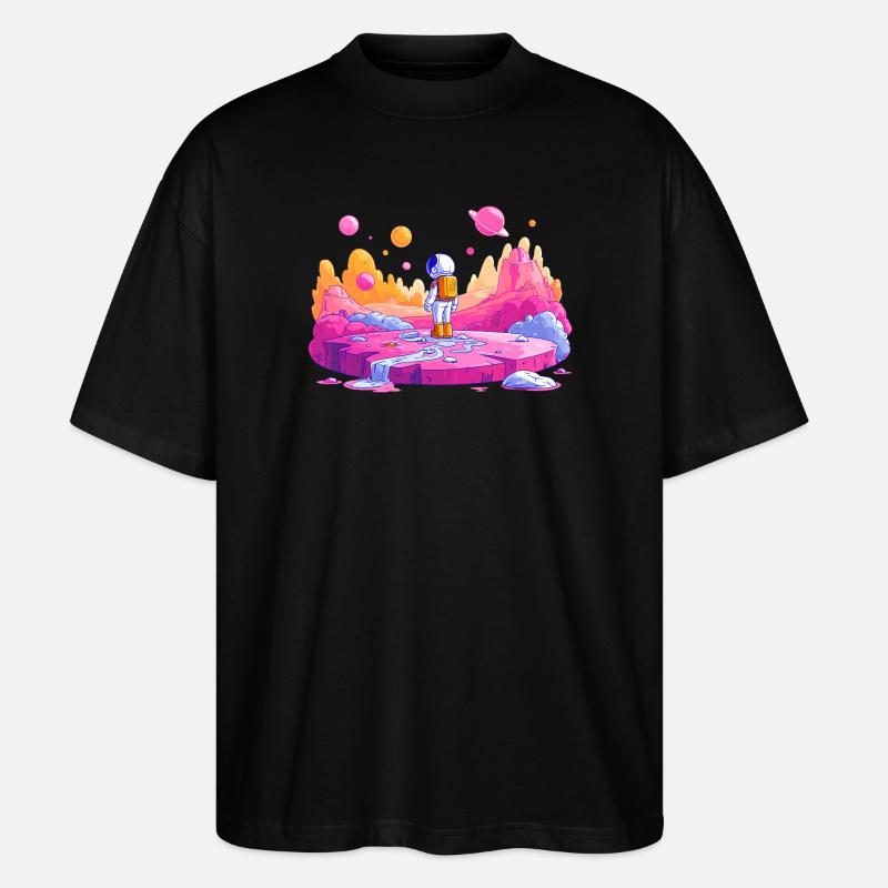 Neonplanet Astronaut - Stanley/Stella Oversized Unisex Bio T-Shirt Blaster 2.0 - Schwarz